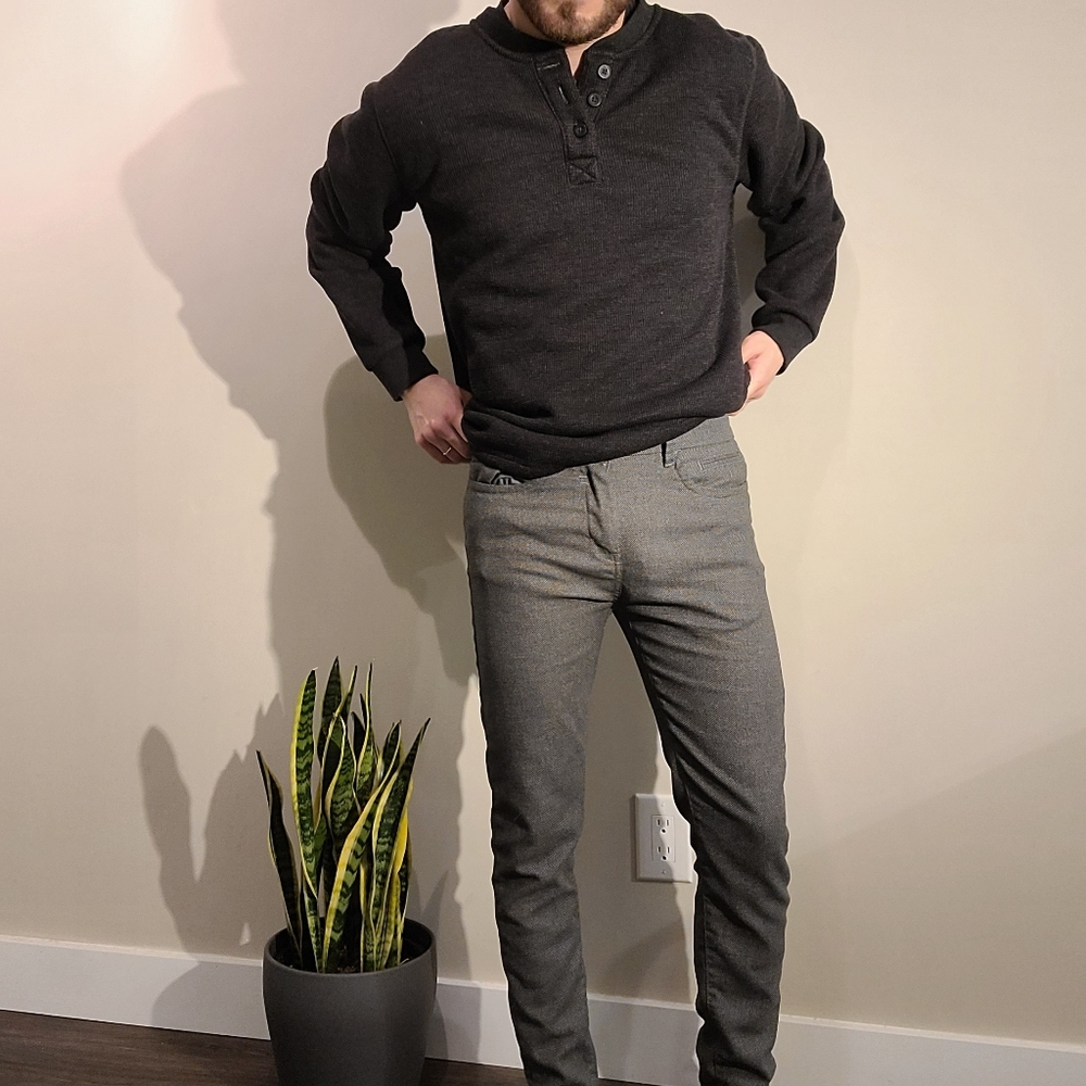 Mens fleece lined sweater